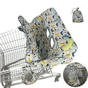 Shopping Cart Cover for Baby, 2 in 1 High Chair Cover & Grocery Cart Cover for Babies,with Clear Phone Pouch, roll in pouch,not padded, Dianosuar