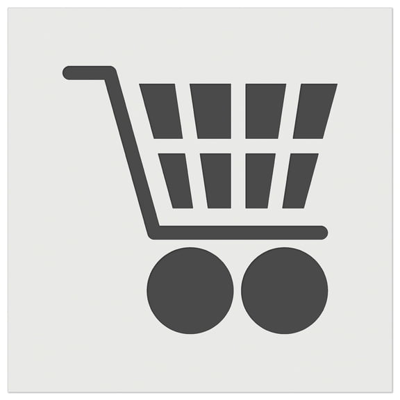 Shopping Cart DIY Cookie Wall Craft Stencil - 4.5 Inch