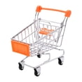 thumbnail image 1 of Shopping Cart Desktop Ornament Adorable Cart Sculpture for Home Shelf Novelty Grocery Cart Figurine, 1 of 4