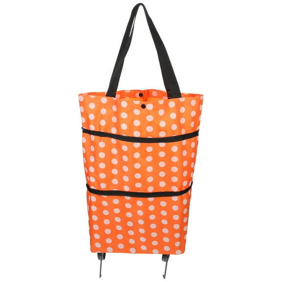 Shopping Cart Fold The Grocery with Wheels Trolley for Supermarket Bag Oxford Cloth Portable
