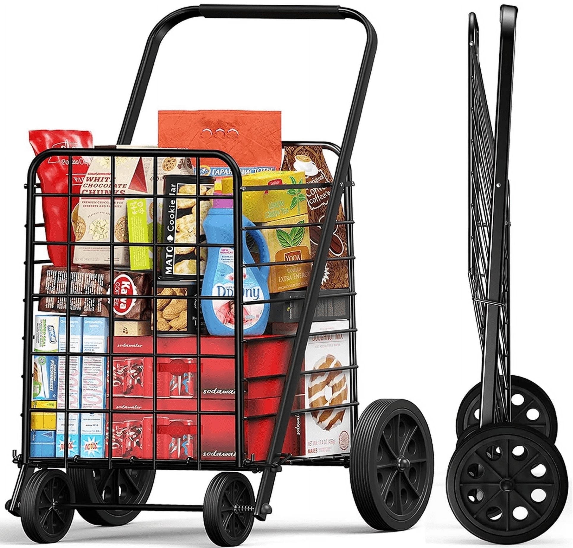 Shopping Cart for Groceries with 176LBS 91L Large Capacity Shopping Cart for Groceries with 176LBS 91L Large Capacity