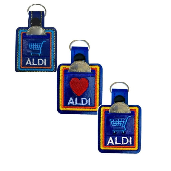 Shopping Cart Quarter Holder Keychain Quarter Holder Hand Embroidery And Shopping Cart. For Grocery Store Cart To Store Quarter . Great For Men And Women 2PCS