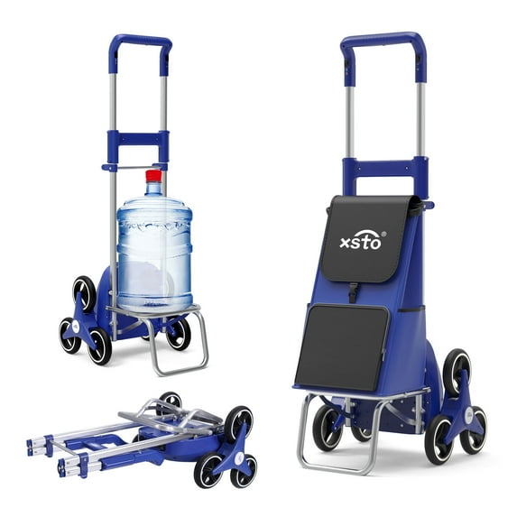 Shopping Carts for Groceries, Electric Stair Climbing Shopping Cart, Foldable Grocery Utility Cart for Shopping, Stairs, Apartment, Laundry, Traveling - 66lbs Capacity