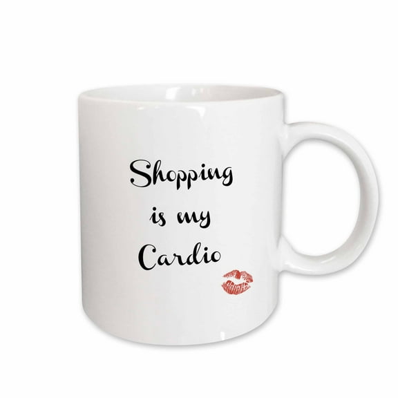 3drose, Shopping Is My Cardio, 11oz Mug