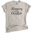 thumbnail image 1 of Shopping Is My Cardio Shirt, Unisex Women's Shirt, Shopping Shirt, Cardio Shirt, Light Silk Gray, Large, 1 of 6