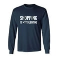 thumbnail image 1 of Shopping Is My Valentine Adult Long Sleeve T-shirt, 1 of 2