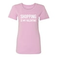 thumbnail image 1 of Shopping Is My Valentine Womens crewneck tee, 1 of 3