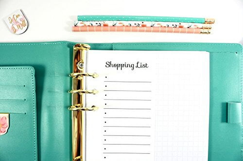 Shopping List Inserts for A5 Planners (Half Page)