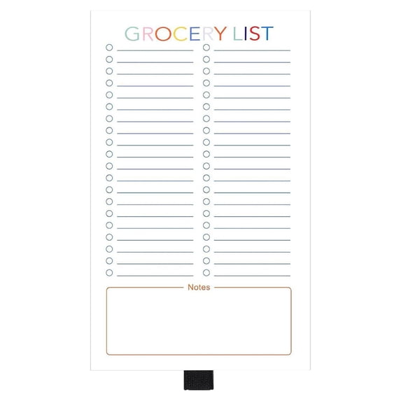 Shopping List Pad, Ngxiha Note Book Strong Adsorption No Left Reusable Grocery List Notepad Shopping Magnetic Shopping Checking List Notepad for Home Fridge Message