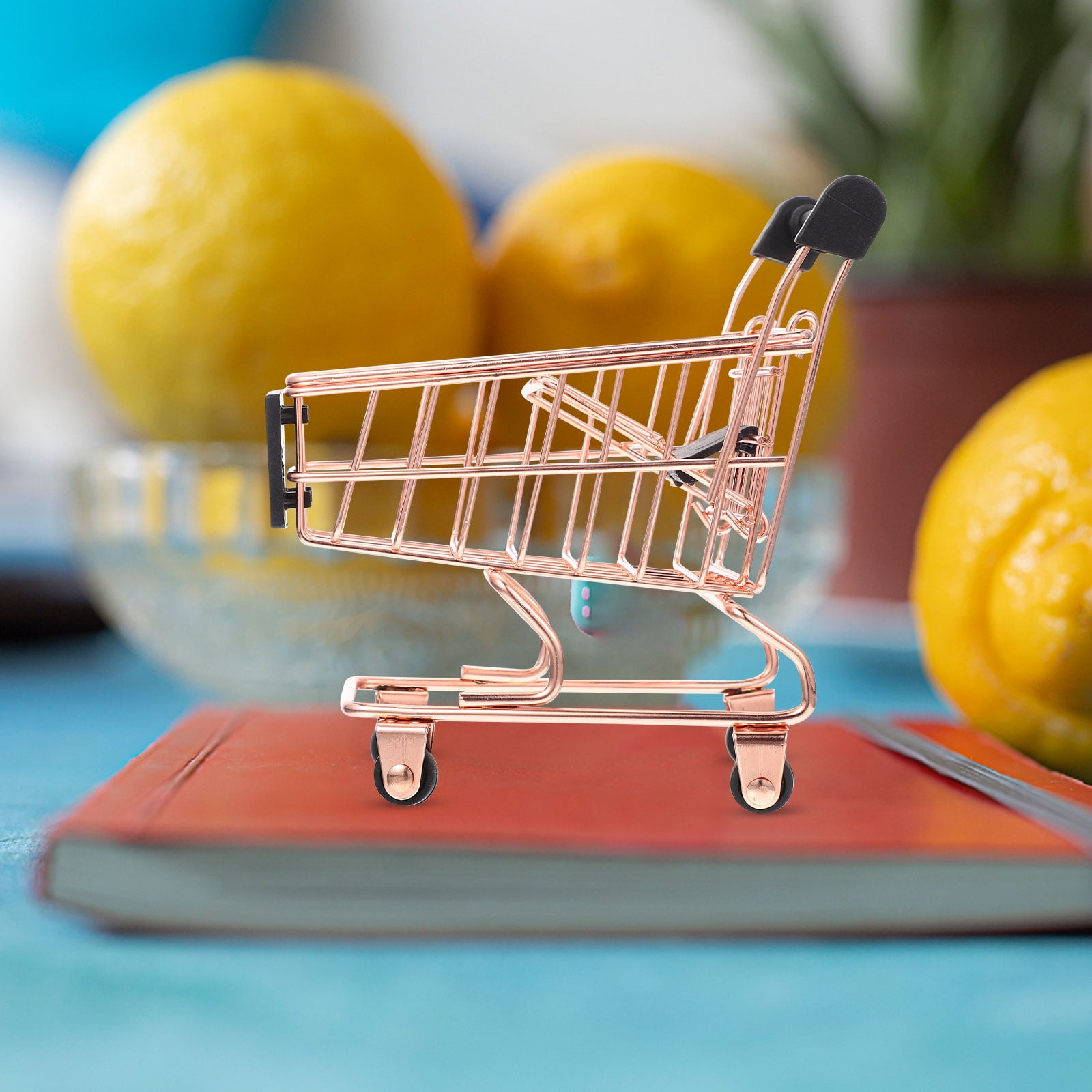 Shopping Minicart Miniature Cart Storage Toy Kitchen Toddlers Mode Play