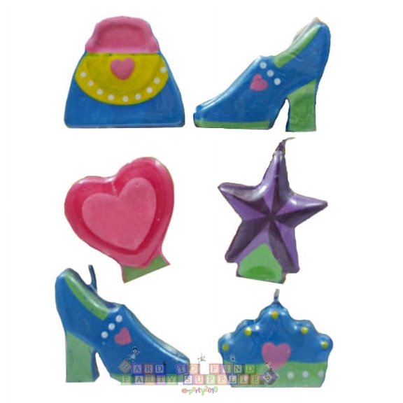 Shopping Spree Cake Candles (6ct)