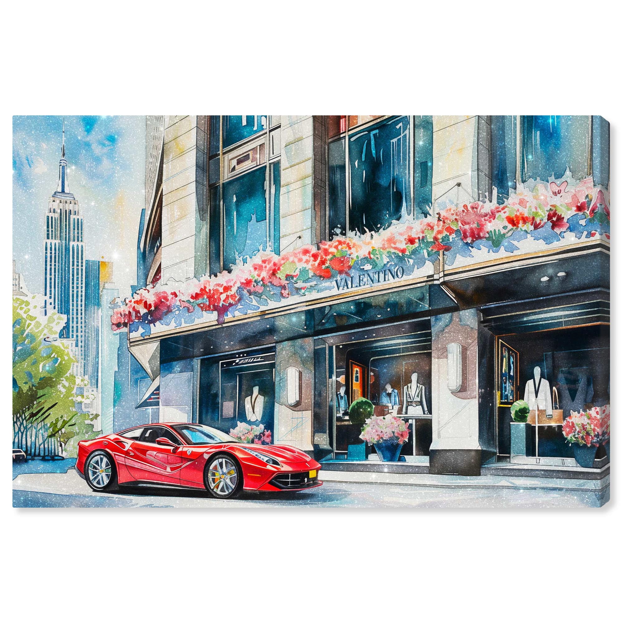 Shopping Spree Trip New York Gallery Wrapped Canvas Art Print
