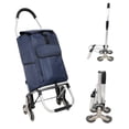 thumbnail image 1 of Shopping Stair Trolley with Wheels,Trolley Black Foldable Shopping Cart,Removable Shopping Oxford Waterproof Bag,Stainless Steel Triangular Wheels, Blue, 1 of 7