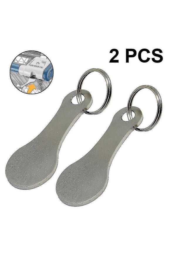 Shopping Trolley Release Key 2pcs Universal Shopping Trolley Token Key Chip Shopping Trolley Removable Keys Token Coin Keyring For Shopping Carts Exce