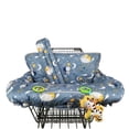 thumbnail image 1 of Shopping cart Cover, cart Cover for Babies, Padded high Chair Cover, Split Reversible seat Cushion, Cell Phone Pouch, Collection Pocket, Neutral for boy or Girl, 1 of 6