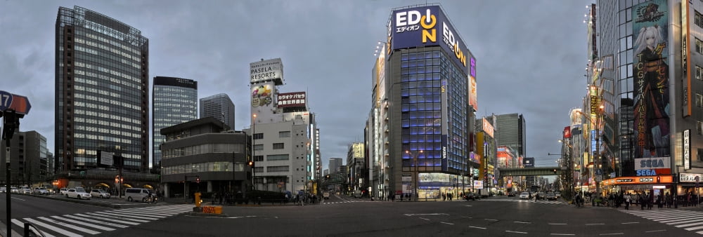 Shopping district Akihabara Chiyoda Ward Tokyo Japan Canvas Art - Panoramic Images (27 x 9)