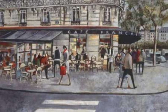 Shopping in Paris Canvas Art - Didier Lourenco (12 x 18)