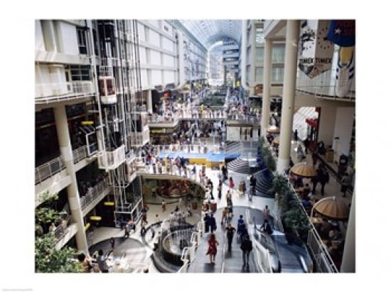 Shopping mall Eaton Centre Toronto Ontario Canada Canvas Art - (24 x 18)