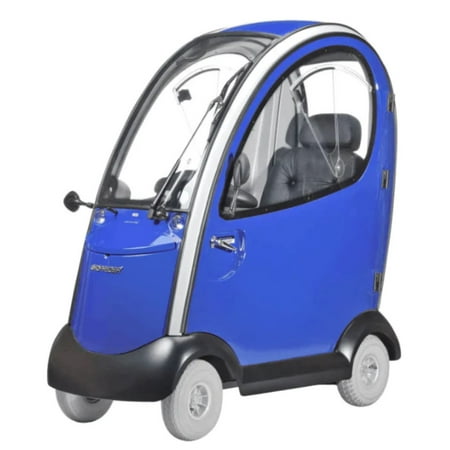 Shoprider Flagship Enclosed Cabin Mobility Scooter With Removable Doors, Blue