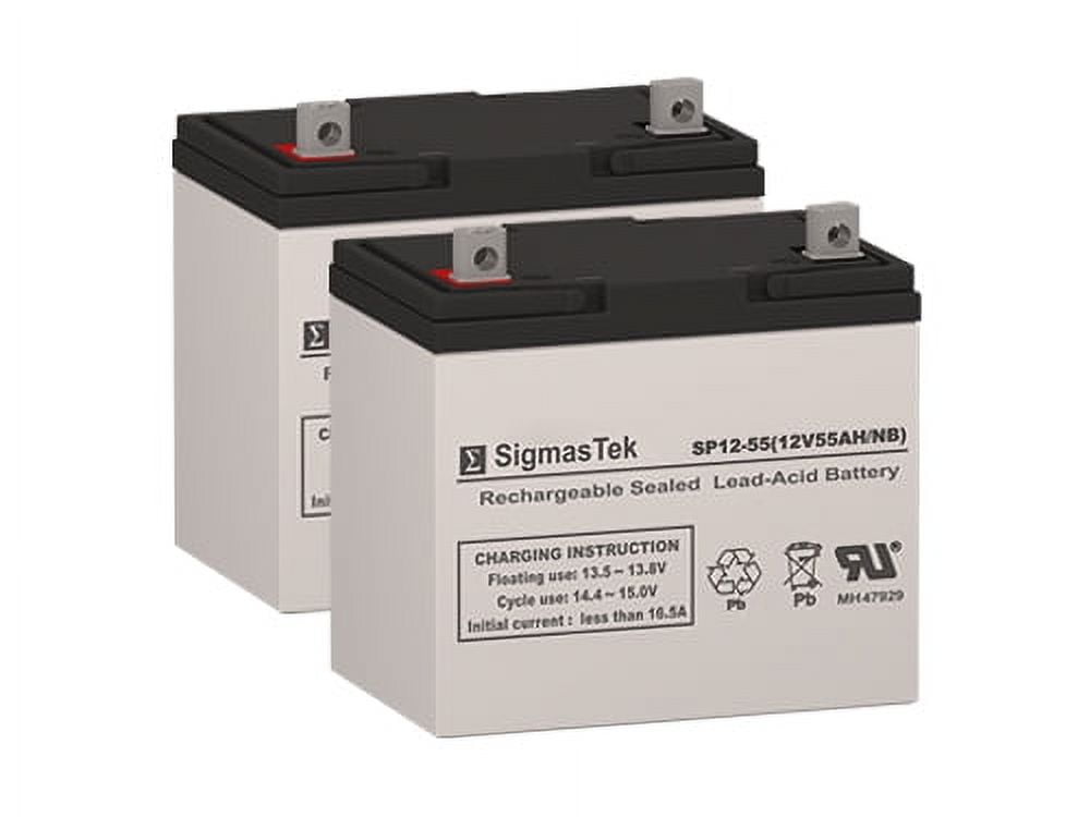 Mighty Max 12V 35Ah GEL Battery (2 Pack) - Replaces Shoprider Streamer Rehab 888WA