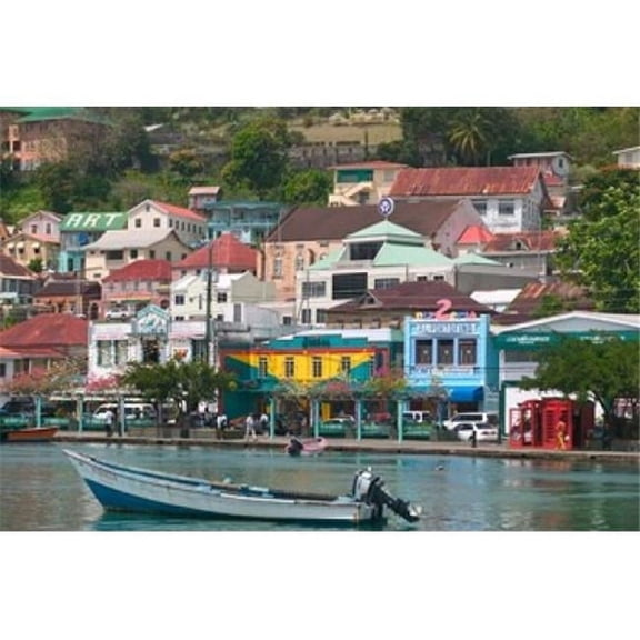 Shops Restaurants & Wharf Road the Carenage Grenada Caribbean Poster Print by Walter Bibikow