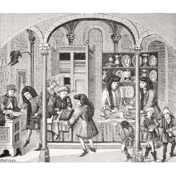 Shops Under Covered Market Goldsmith Dealer In Stuffs & Shoemaker - 15 x 13