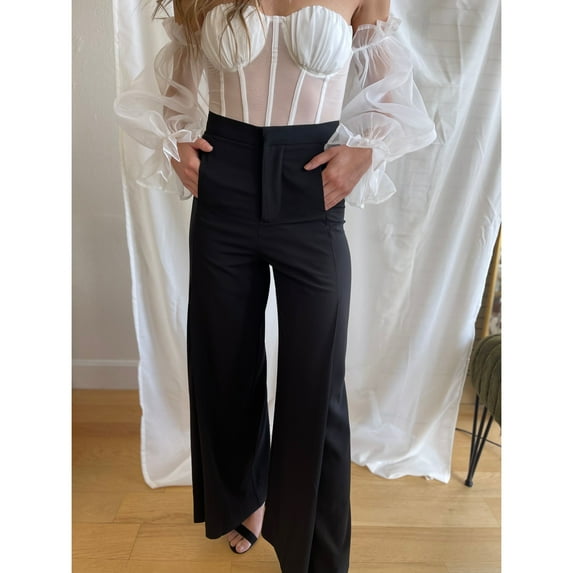 Shoptoska Black Dress Pants