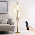 thumbnail image 1 of Shorckone 69-inch 3-Light LED Floor Lamp with Dimmable, Electroplating, Modern, Tree Pattern Shades, 1 of 7