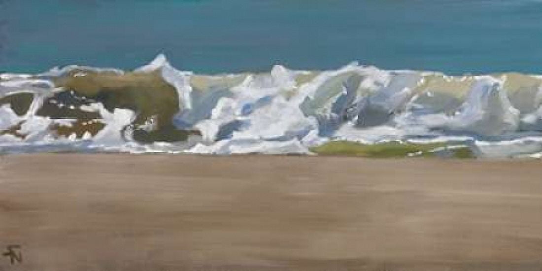 Shore Break 4 Canvas Art - Stephen Newstedt (24 x 48)