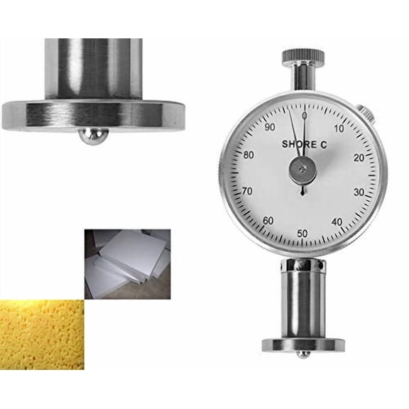 Shore Durometer Shore C Hardness Tester Dual Needle Durometer with Measure Range 10 to 90 HC for Foam Sponge Rubber Microporous Material Etc$$Electronics Accessories