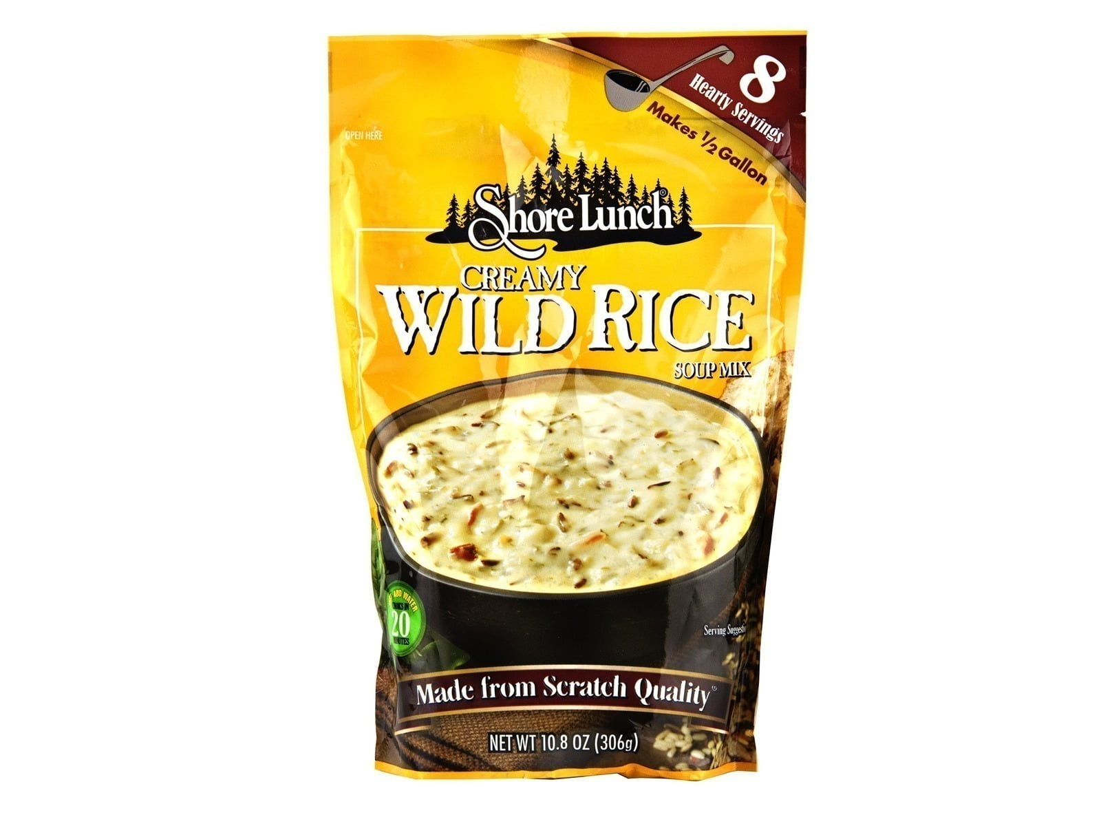 Packet Rice Mixes Shore Lunch Creamy Wild Rice Soup Mix, Makes 1/2 Gallon, 4-Pack 10.8 oz ...
