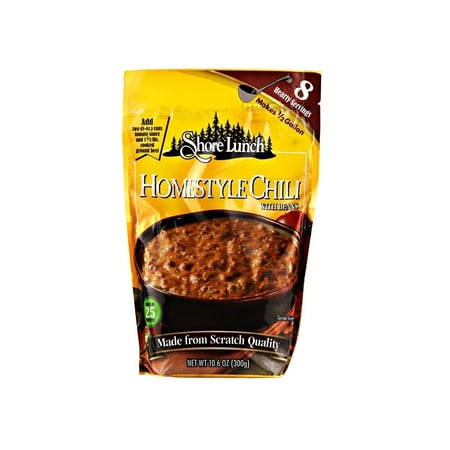 Shore Lunch Homestyle Chili with Beans, Makes 1/2 Gallon, 4-Pack 10.6 oz. Packets