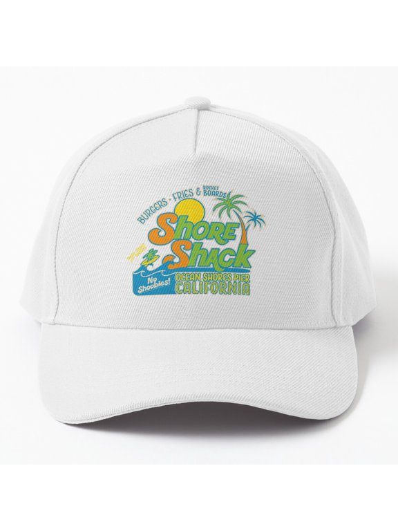 Shore Shack Baseball Cap, Beach Graphic Design