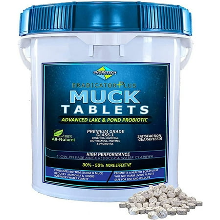 Shore-Tech Industries Lake Muck Reducer Tablets - Advanced Lake & Pond Probiotic Water Clarifier