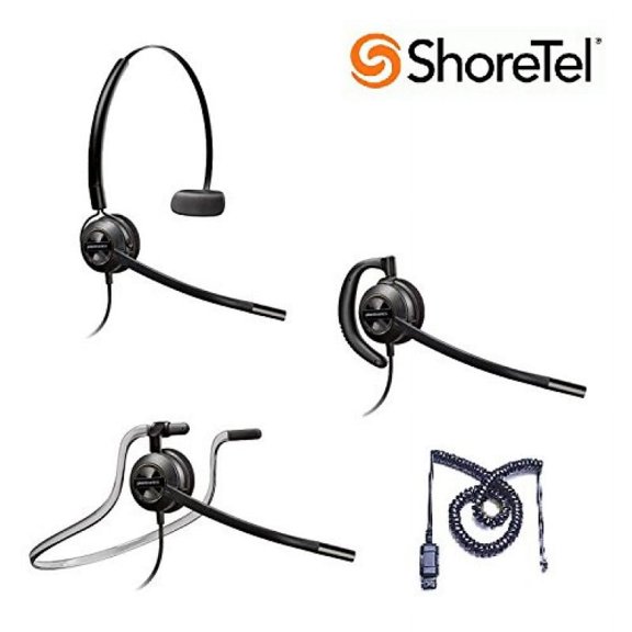 ShoreTel Compatible Plantronics EncorePro 540 Noise-Canceling Headset Bundle for ShoreTel IP 420 480 480G 485
