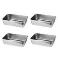 thumbnail image 1 of Shoreew 1/2/3/4Pcs Bread Loaf Pan for Baking Stainless Steel Rectangular Meatloaf Baking Pan Loaf Tin Pan for Homemade Banana Bread, 1 of 7