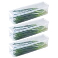 thumbnail image 1 of Shoreew 1/2/3/4Pcs Food Storage Box 1.3L Stackable Pasta Organizer Large Capacity Airtight Fridge Container with Safety Cover, 1 of 7
