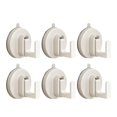 thumbnail image 1 of Shoreew 1/2/4/6Pcs Suction Cup Hooks No Drill Suction Towel Holder Multifunctional Glass Door Hooks Bathroom Hanging Hooks, 1 of 7