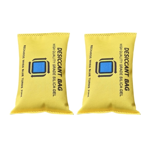 Shoreew 1/2Pcs 200g Reusable Desiccant Pack Color Indicating Silica Gel Desiccant Packet Dehumidification Bag Storage Bins Suitcase Electronics Moisture Absorber