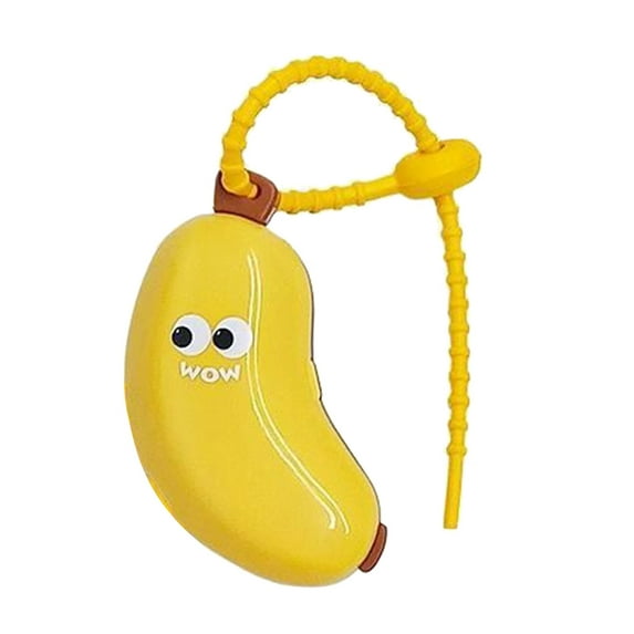 Shoreew 1/2Pcs Banana Toothbrush Cover with Toothpaste Dispenser Dust-Proof Compact Design Portable Toothbrush Head Holder