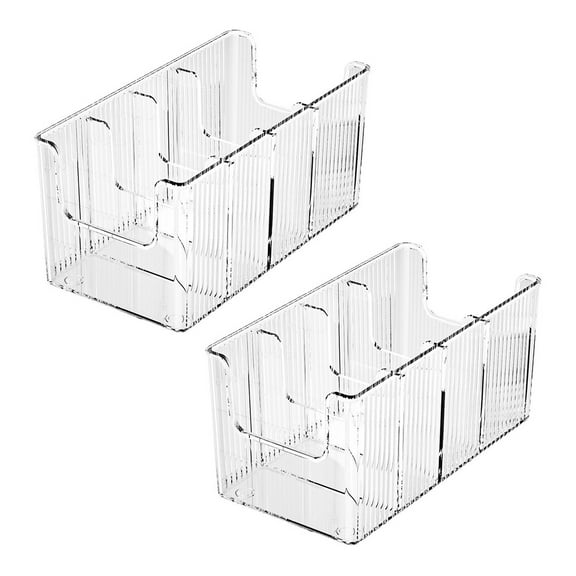 Shoreew 1/2Pcs Belt Storage Boxes Large Capacity 4 Grids Transparent Design Tie Belt Storage Holder Display Case Closet Organizer