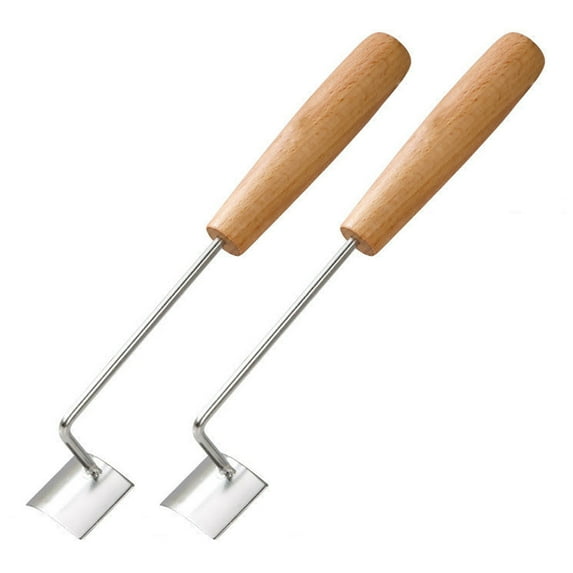 Shoreew 1/2Pcs Corn Peeler Stainless Steel Long Handle Wood Corn Cob Peeler for Fast Peeling Safe Efficient Corn Cob Stripping Tool