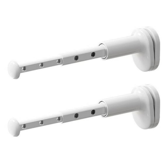 Shoreew 1/2Pcs Retractable Clothes Drying Rack Strong Load-bearing Simple Installation Foldable Hanger Pull-Out Clothes Drying Rod