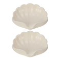 thumbnail image 1 of Shoreew 1/2Pcs Soap Box Shell Shaped Drain-Free Soap Tray Compact Size Plastic Automatic Drainage Function Bathroom Soap Rack, 1 of 7