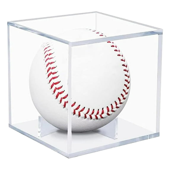 Shoreew 1/3/6Pcs Baseball Display Case Transparent Design Dustproof UV Protected Acrylic Baseball Holder Display Box