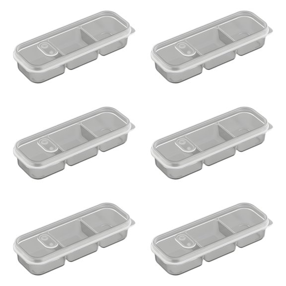 Shoreew 1/3/6Pcs Food Fruit Storage Box Multiple Compartments BPA Free Transparent Design Portable Refrigerator Freezer Organizer