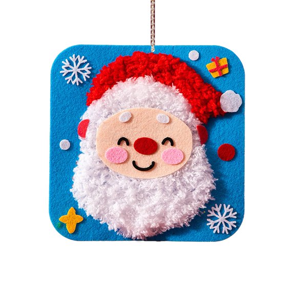 Shoreew 1/7/10Pcs Christmas Handmade DIY Material Bag Easy to Operate Embroidered Doll Set with Cartoon Animal Pattern Sewing Craft Kit