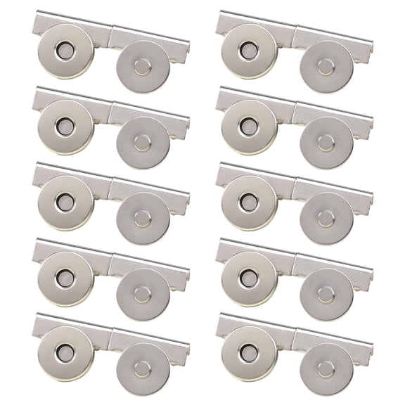Shoreew 10 Pairs Magnetic Snaps No-sew Snap Buttons Bags Closures Snap Fasteners for Purses Totes Clothing DIY Crafts Leather Goods