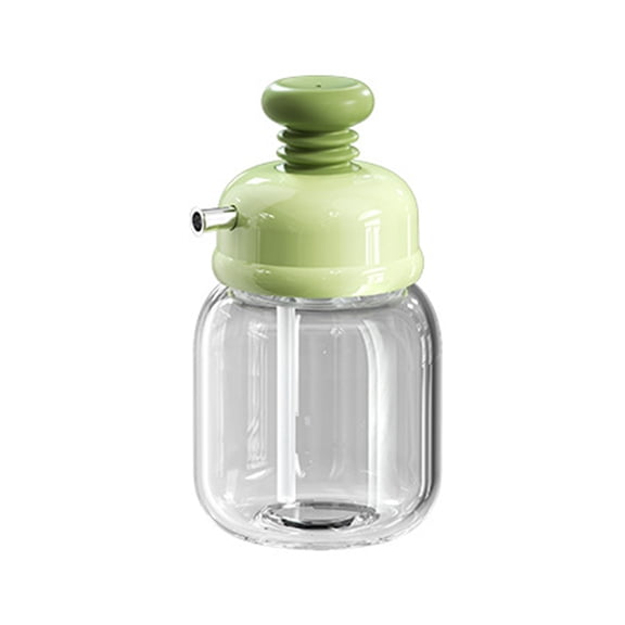Shoreew 100ml Glass Seasoning Bottle Press-and-Control Cruet Container Oil Soy Sauce Vinegar Dispenser Kitchen Tool