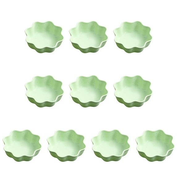 Shoreew 10Pcs Dipping Dish Smooth Surface Food Grade Reusable Round/Flower Shape Kitchen Dipping Sauce Bowl Household Supplies